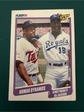 Kirby Puckett / Bo Jackson Human Dynamos 1990 Fleer #635 Baseball Card